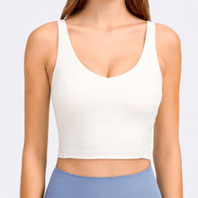 Load image into Gallery viewer, Longline Tank Top with Built In Bra
