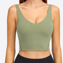 Load image into Gallery viewer, Longline Tank Top with Built In Bra