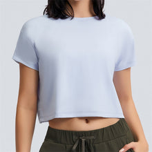 Load image into Gallery viewer, Lightweight Brushed Loose Fit Crop Top T-shirt