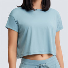 Load image into Gallery viewer, Lightweight Brushed Loose Fit Crop Top T-shirt