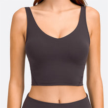 Load image into Gallery viewer, Longline Tank Top with Built In Bra
