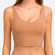 Load image into Gallery viewer, Longline Tank Top with Built In Bra