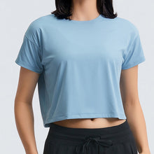 Load image into Gallery viewer, Lightweight Brushed Loose Fit Crop Top T-shirt