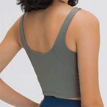 Load image into Gallery viewer, Longline Tank Top with Built In Bra