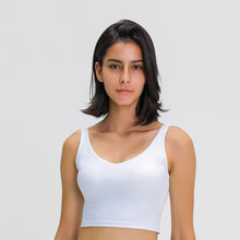 Load image into Gallery viewer, Longline Tank Top with Built In Bra