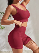 Load image into Gallery viewer, Seamless Ribbed 2-Piece Shorts Set