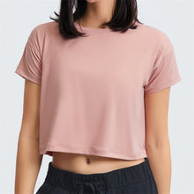 Load image into Gallery viewer, Lightweight Brushed Loose Fit Crop Top T-shirt