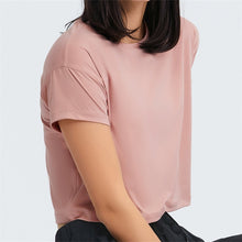 Load image into Gallery viewer, Lightweight Brushed Loose Fit Crop Top T-shirt