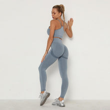 Load image into Gallery viewer, Seamless Bra Top & High Waist Leggings Athleisure 2-Piece Suit