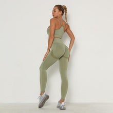 Load image into Gallery viewer, Seamless Bra Top & High Waist Leggings Athleisure 2-Piece Suit