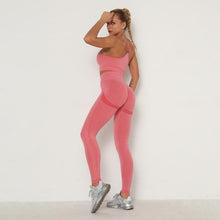 Load image into Gallery viewer, Seamless Bra Top & High Waist Leggings Athleisure 2-Piece Suit