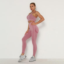 Load image into Gallery viewer, Seamless Bra Top & High Waist Leggings Athleisure 2-Piece Suit