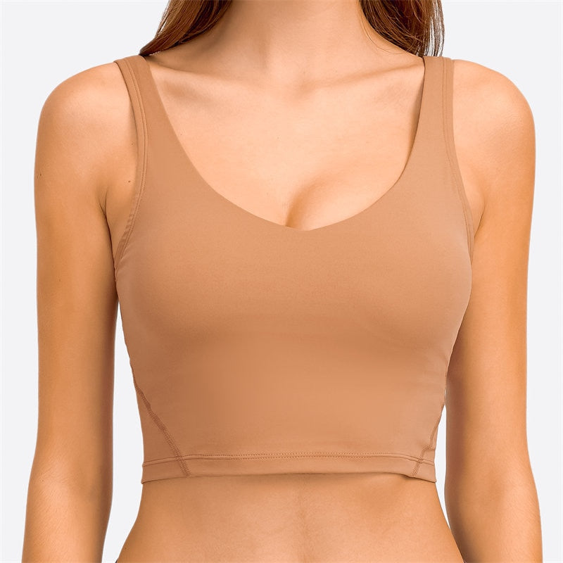 Longline Tank Top with Built In Bra
