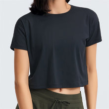 Load image into Gallery viewer, Lightweight Brushed Loose Fit Crop Top T-shirt
