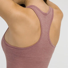 Load image into Gallery viewer, Racerback Tank Top with Built In Bra
