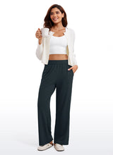 Load image into Gallery viewer, Ribbed Wide Leg Casual Lounge Pants with Pockets
