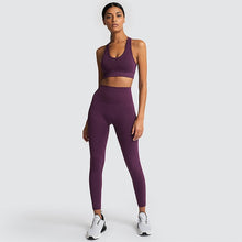 Load image into Gallery viewer, Seamless hyperflex leggings and top set
