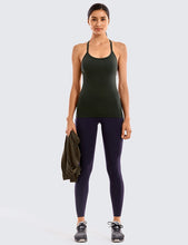 Load image into Gallery viewer, Racerback Camisole Tank Top with Built in Bra
