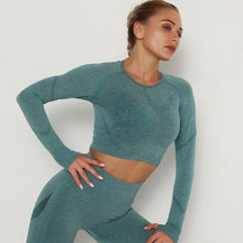 Load image into Gallery viewer, Seamless Long Sleeve Crop Top
