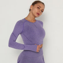 Load image into Gallery viewer, Seamless Long Sleeve Crop Top
