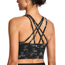 Load image into Gallery viewer, Strappy Yoga Bra Top (Medium Support) (Pattern Fabrics)
