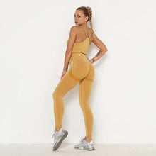 Load image into Gallery viewer, Seamless Bra Top &amp; High Waist Leggings Athleisure 2-Piece Suit
