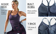 Load image into Gallery viewer, Racerback Camisole Tank Top with Built in Bra
