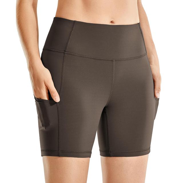 ** Breathable Luxury ** Naked Feeling High Waist Biker Shorts with pockets - 6 inches